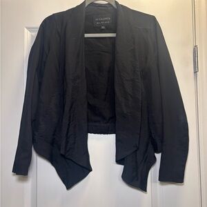 All Saints Women's Black Kwar Drape Jacket Size 2